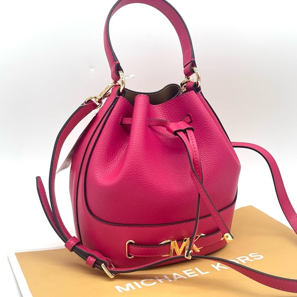 Michael Kors Reed Medium Bucket Messenger Crossbody Bag - Picture 3 of 8